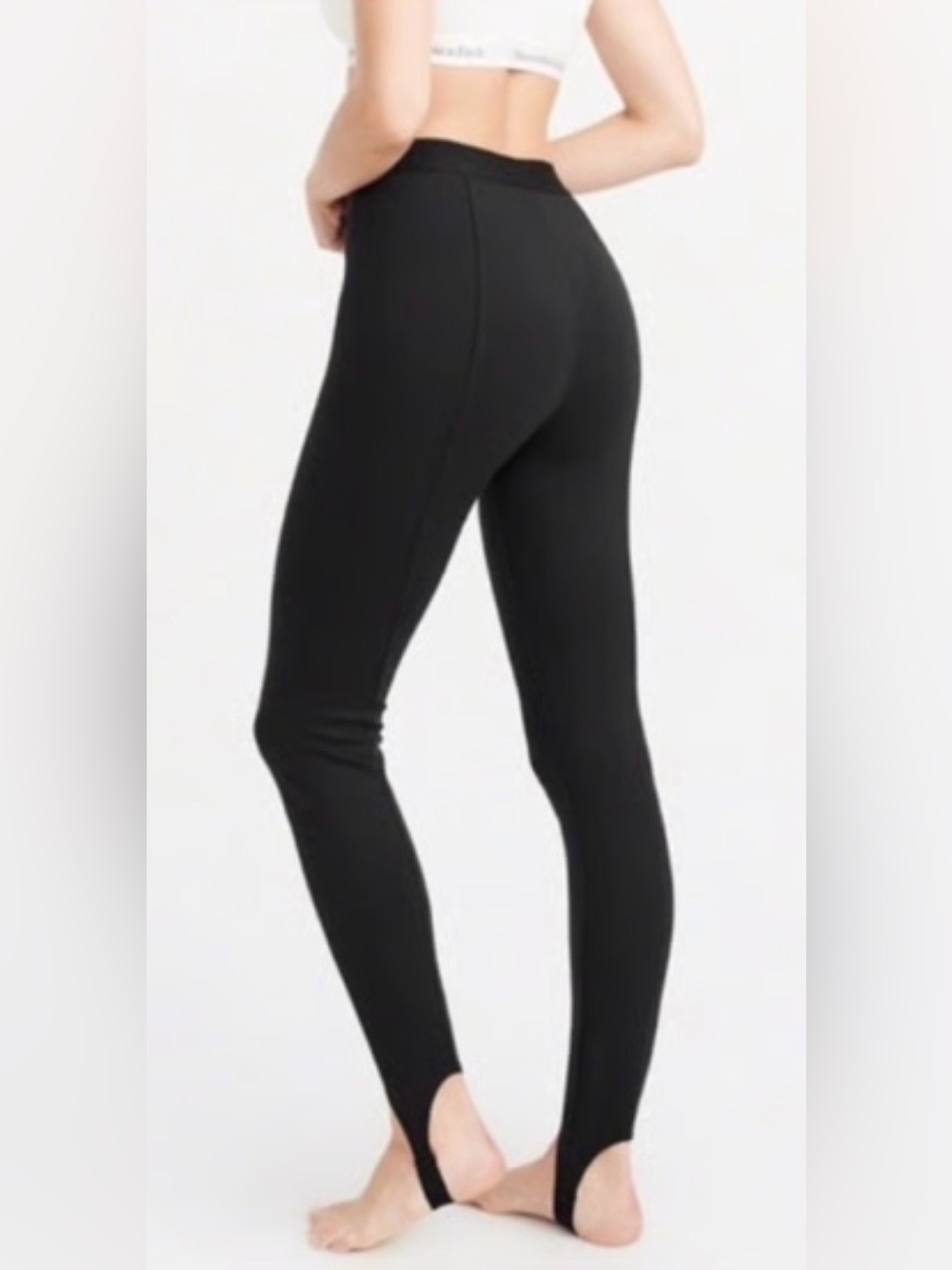 Abercrombie YPB StudioSoft High-Rise Stirrup Leggings Black, size XL, EUC!
